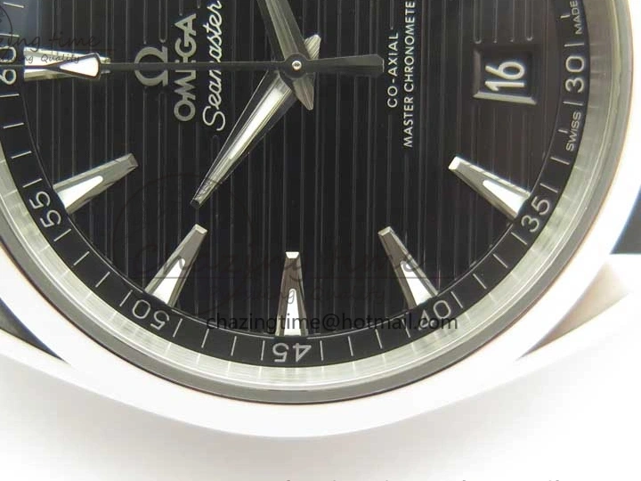 0317 Aqua Terra 150M Master Chronometers VSF 1:1 Best Edition Black Dial SS Hand on Black Rubber Strap A8900 Super Clone Unisex 8005